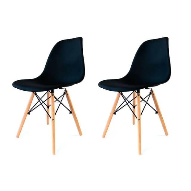Una silla color negro extensible