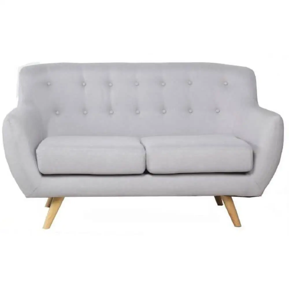 Sillon color blanco con patas de madera